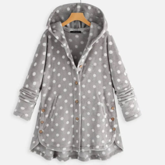 JULIAH | Stijlvol en warme vest met capuchon in de kleur Grijs voor dames in Smart-casual stijl ideaal voor de herfst.
