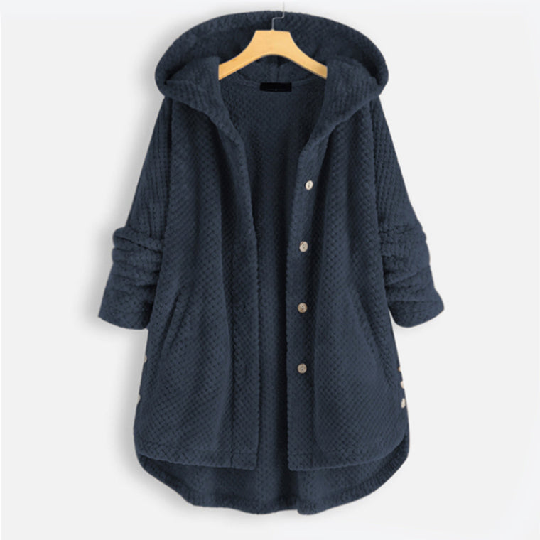 JULIAH | Stijlvol en warme vest met capuchon in de kleur Marineblauw voor dames in Smart-casual stijl ideaal voor de herfst.
