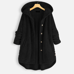 JULIAH | Stijlvol en warme vest met capuchon in de kleur Zwart voor dames in Smart-casual stijl ideaal voor de herfst.