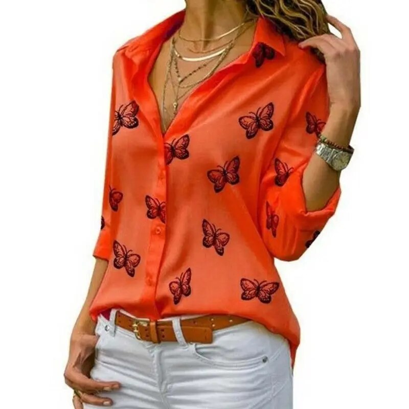 Karita | Luchtige Lente Blouse in de kleur Rood voor dames in Formal stijl ideaal voor de herfst.