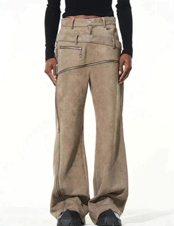 Karl | Designer Jeans met Vintage Wassing in de kleur Koffie voor heren in stijl ideaal voor de herfst.