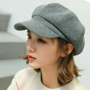 Kasey | Vintage & stijlvolle newsboy pet in de kleur Grijs voor dames in Heritage stijl