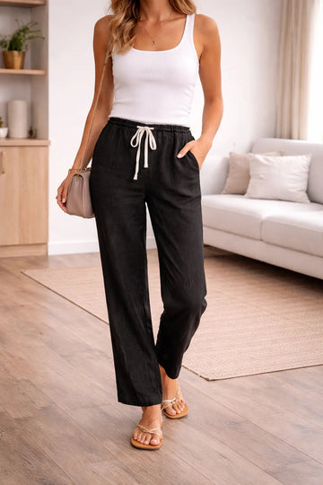 Wijde broek met hoge taille