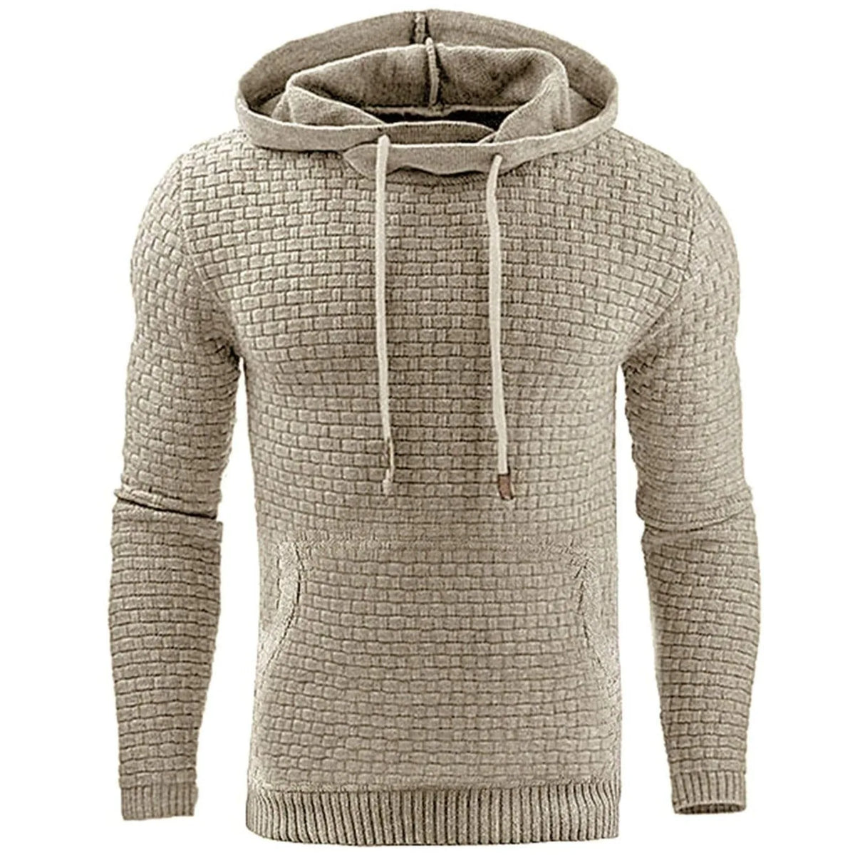 Hoodie met textured pattern