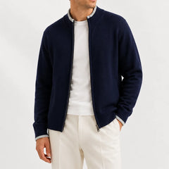 Zip-up trui met gebreide textuur