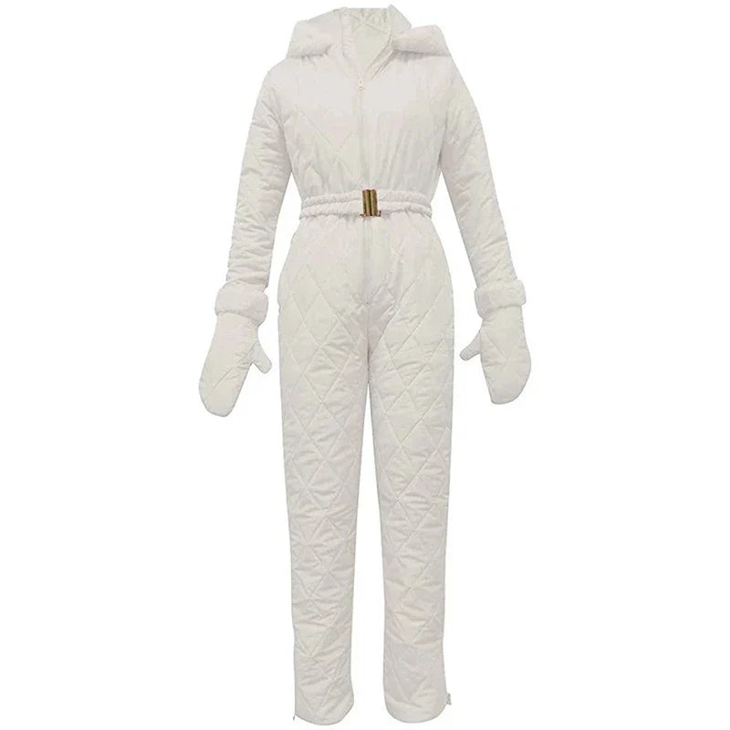 Lara | Dames ski-overall in de kleur Zwart voor dames in stijl ideaal voor de winter
