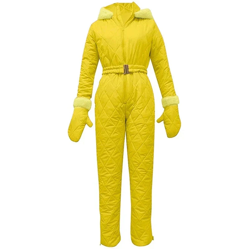Lara | Dames ski-overall in de kleur Zwart voor dames in stijl ideaal voor de winter