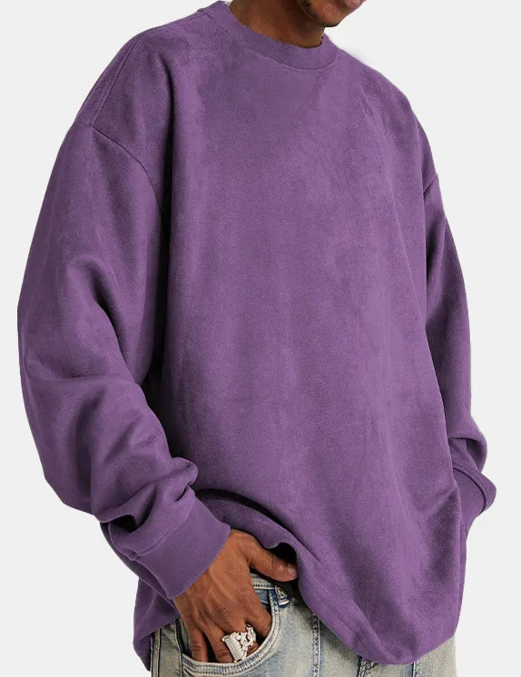 Lars | Heren pullover van kasjmier in de kleur Paars voor heren in Heritage stijl ideaal voor de herfst.