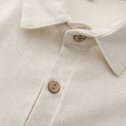 Lars | Linnen polo in de kleur Beige voor in stijl ideaal voor de zomer.