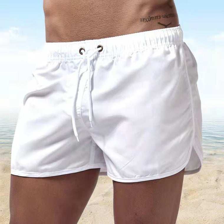 Lars | Modieuze heren zwemshort met patroon in de kleur Wit voor heren in Beach stijl ideaal voor de zomer.