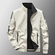 Lars | Omkeerbare waterdichte heren zomerjas in de kleur Wit voor heren in Outdoor stijl ideaal voor de lente.