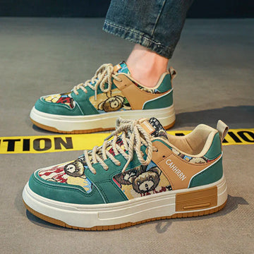Lars | Sneakersy na platformie z płótna