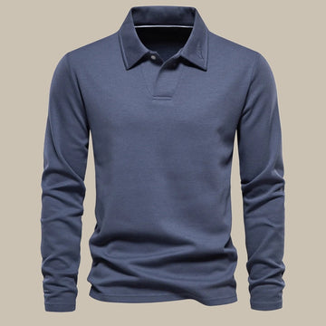 Stijlvolle lange mouw polo voor heren, ontworpen met aandacht voor detail voor een tijdloze uitstraling, ultiem comfort en veelzijdigheid. Perfect om je uitstraling te versterken.