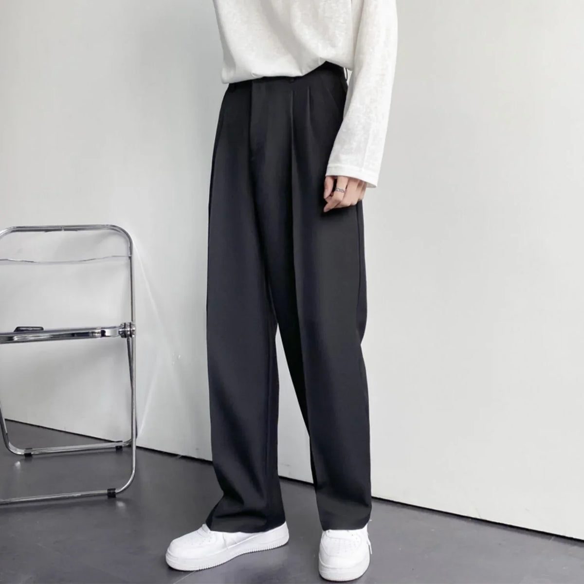 Lars | Stijlvolle Paris pantalon in de kleur Zwart voor heren in Formal stijl geschikt voor alle seizoenen.