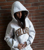 Hoodie met leopard print