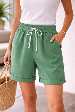 High-waisted shorts met zakken