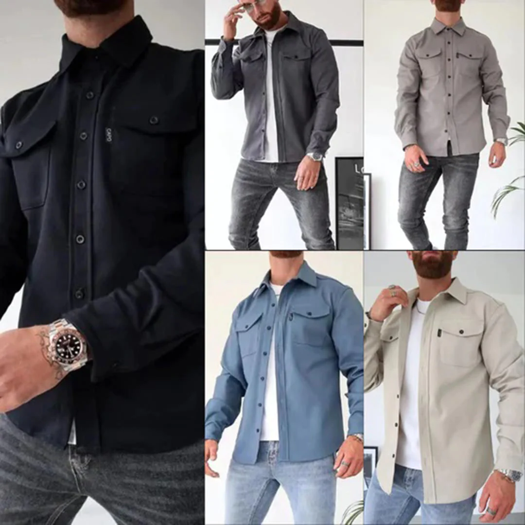 Lef | Veelzijdige overhemdjas in de kleur Zwart voor heren in stijl ideaal voor de herfst.