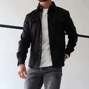 Lef | Veelzijdige overhemdjas in de kleur Zwart voor heren in stijl ideaal voor de herfst.