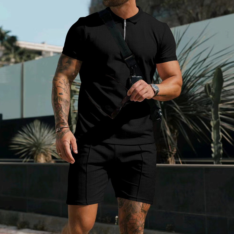 Lennaert | Luxe zomer set in de kleur Zwart voor heren in Beach stijl ideaal voor de zomer.