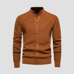 Leno | Klassieke herencardigan in de kleur Bruin voor heren in Heritage stijl geschikt voor alle seizoenen.