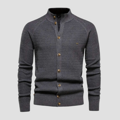 Leno | Klassieke herencardigan in de kleur Grijs voor heren in Heritage stijl geschikt voor alle seizoenen.