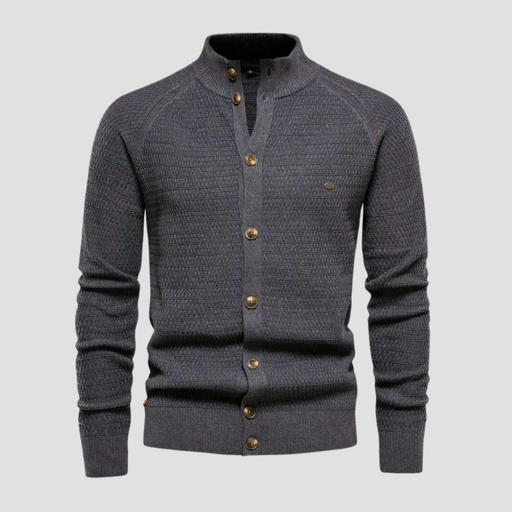 Leno | Klassieke herencardigan in de kleur Grijs voor heren in Heritage stijl geschikt voor alle seizoenen.