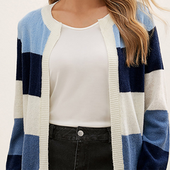 Leuk vestje met dikke strepen in de kleur Gemengde kleur voor dames in stijl geschikt voor alle seizoenen.