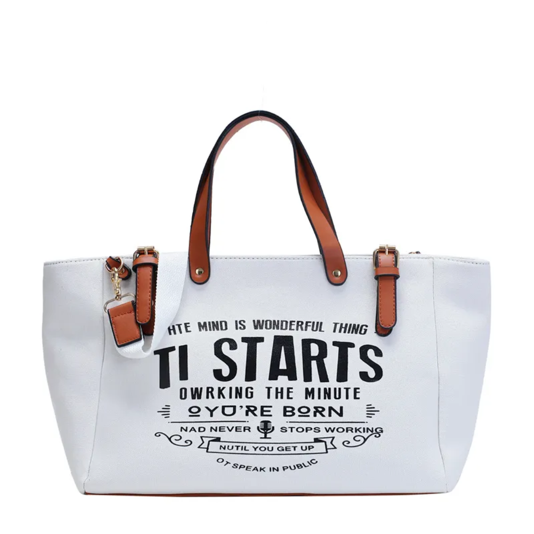 Lexie Grote Draagtas | Casual & Trendy in de kleur Wit voor dames in stijl geschikt voor alle seizoenen.