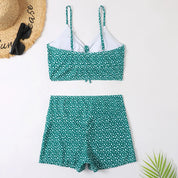 Lia | Schattige & trendy bloemen bikini in de kleur Groen voor dames in Beach stijl ideaal voor de zomer.