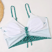 Lia | Schattige & trendy bloemen bikini in de kleur Groen voor dames in Beach stijl ideaal voor de zomer.