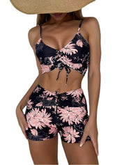 Lia | Schattige & trendy bloemen bikini in de kleur Groen voor dames in Beach stijl ideaal voor de zomer.