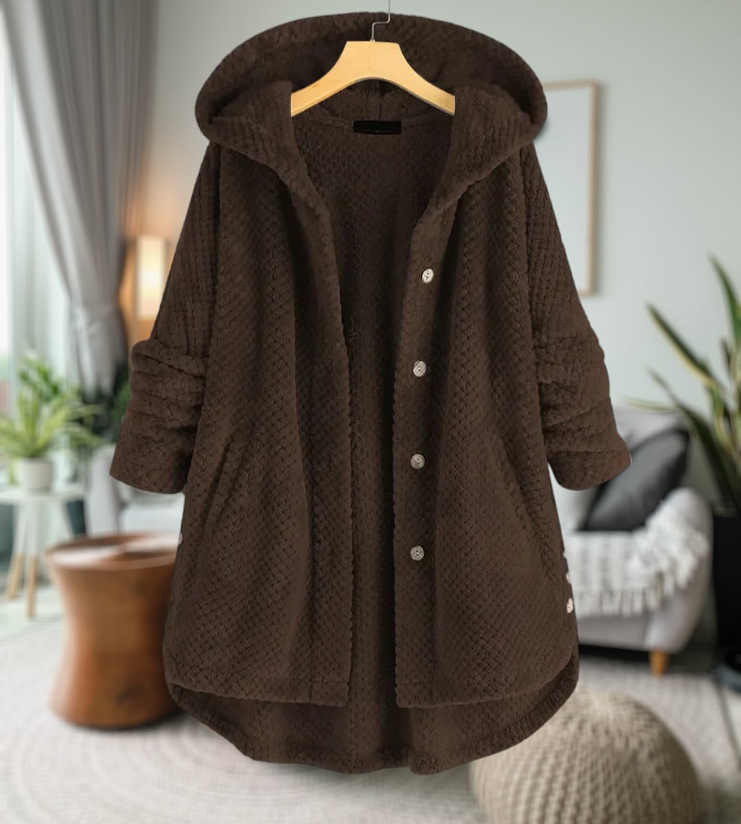 Liam | Warme fleecejack voor heren in de kleur Donkerbruin voor heren in Lounge stijl ideaal voor de herfst.