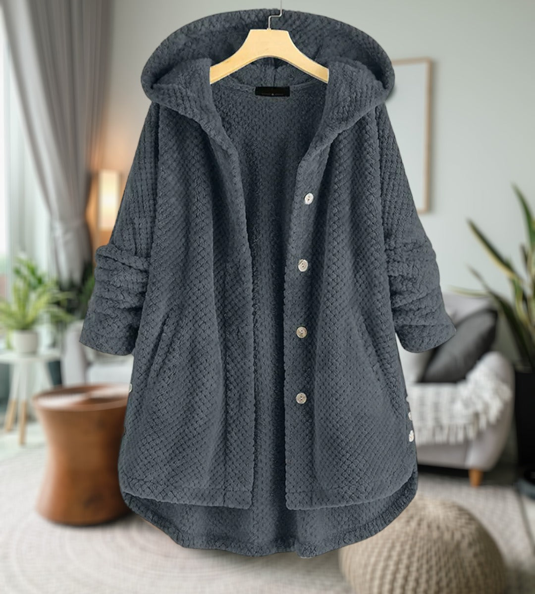 Liam | Warme fleecejack voor heren in de kleur Grijs voor heren in Lounge stijl ideaal voor de herfst.