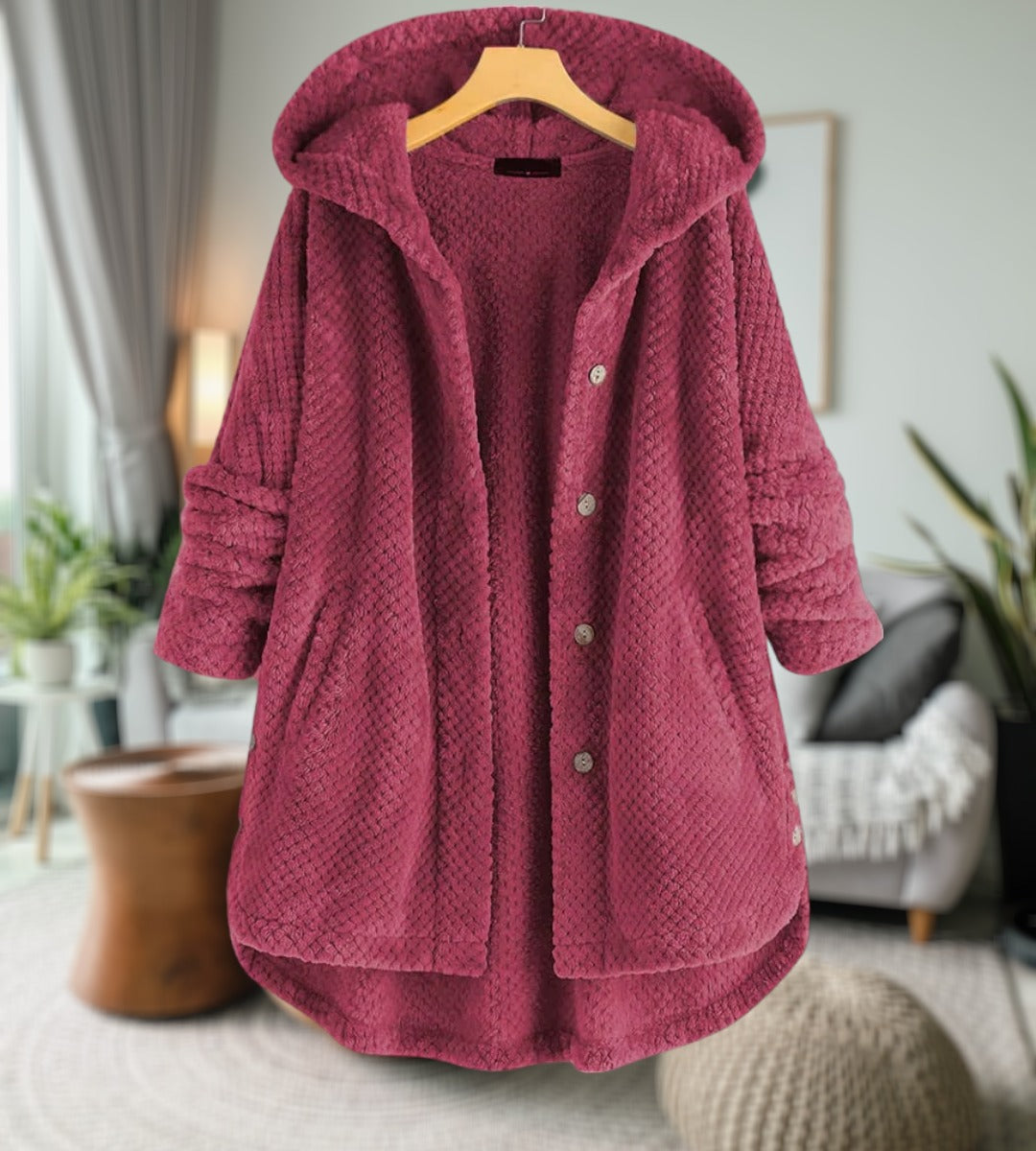 Liam | Warme fleecejack voor heren in de kleur Roze voor heren in Lounge stijl ideaal voor de herfst.