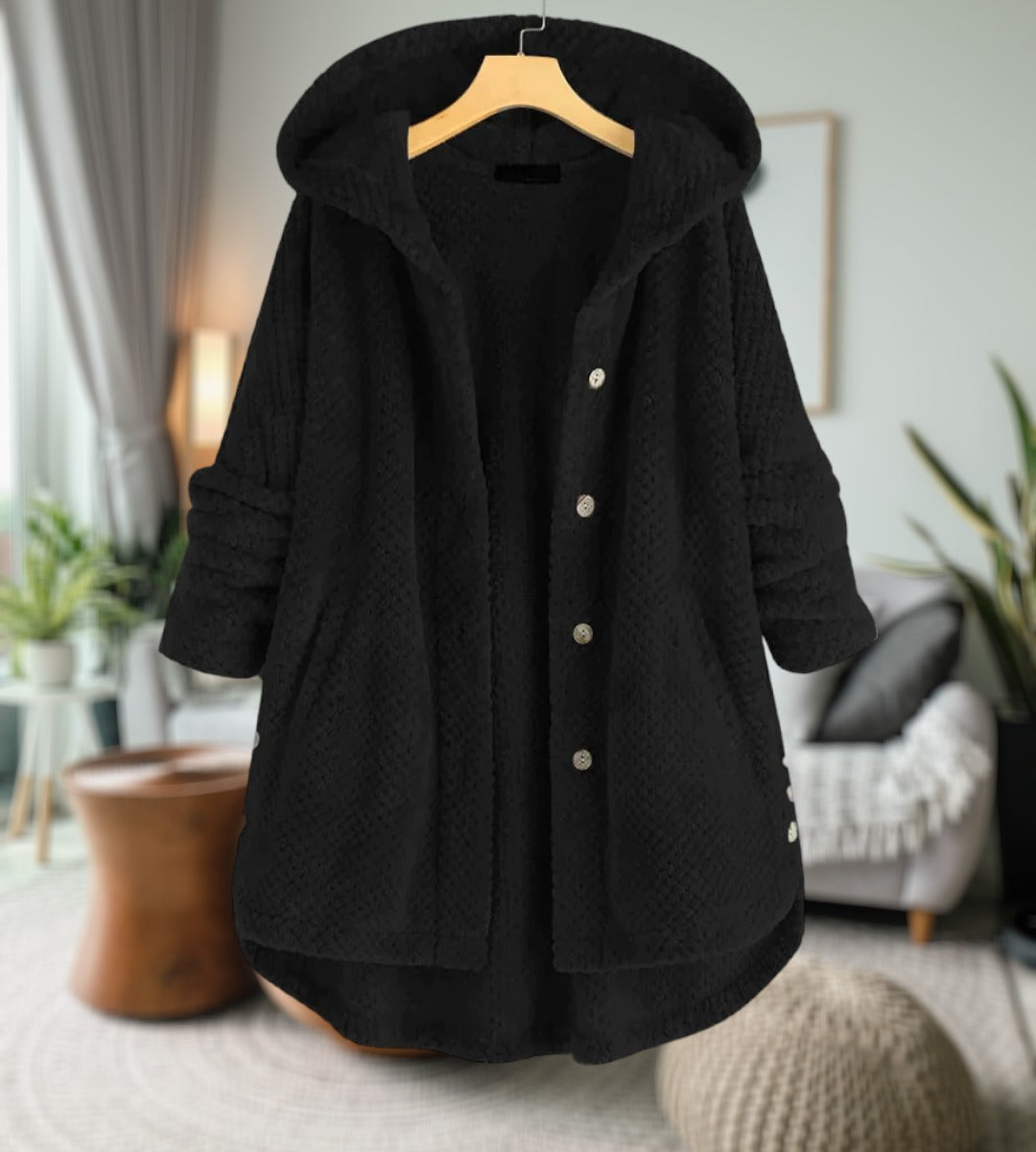 Liam | Warme fleecejack voor heren in de kleur Zwart voor heren in Lounge stijl ideaal voor de herfst.