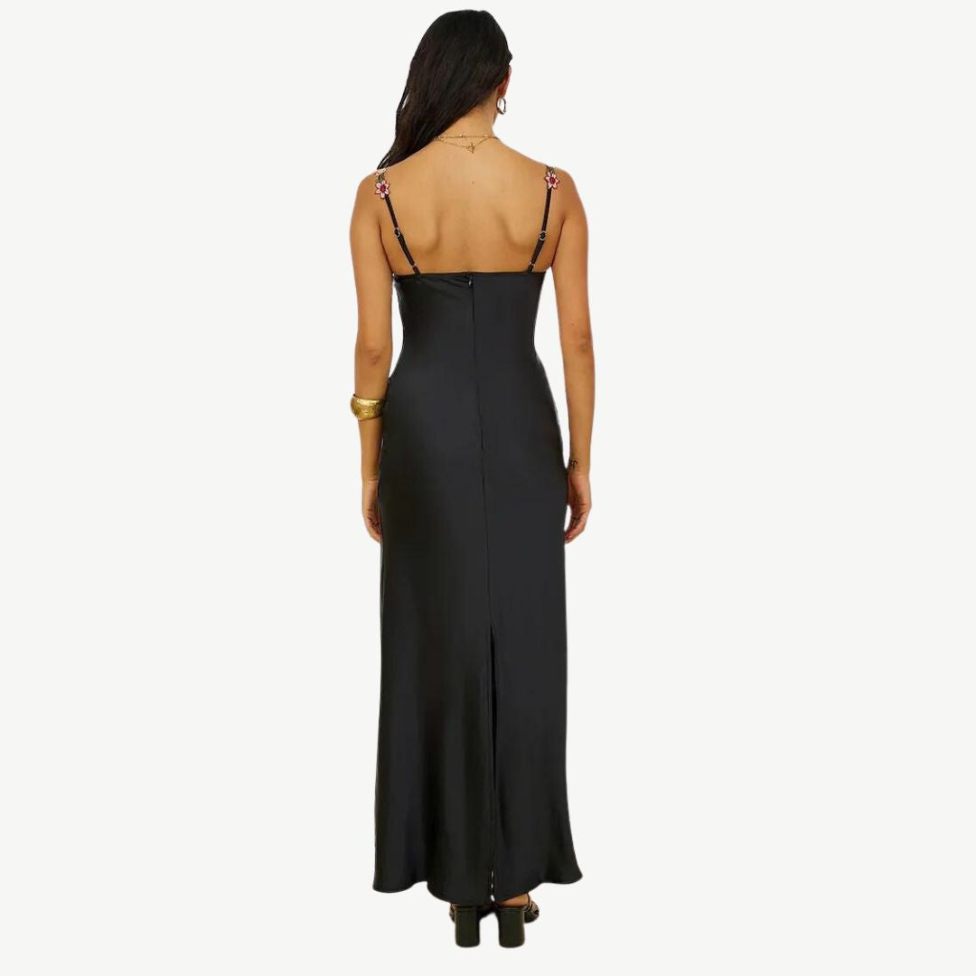 Lila | Zijden Slipjurk in de kleur Groen voor dames in stijl ideaal voor de lente.