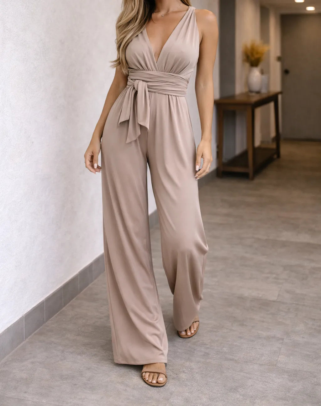 Jumpsuit met wijdere pijpen
