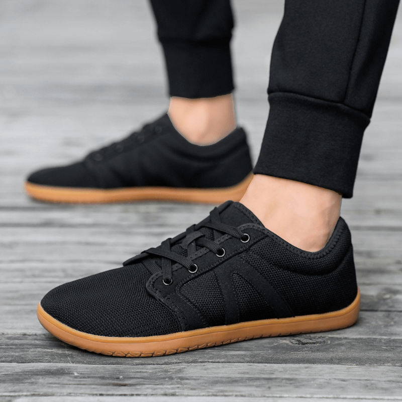 Loek | Comfortabele blotevoetsschoenen in de kleur Grijs voor heren in stijl geschikt voor alle seizoenen.