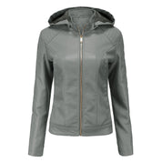 Loes | Stijlvolle suede leren jas voor vrouwen in de kleur Grijs voor dames in Heritage stijl geschikt voor alle seizoenen.
