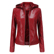 Loes | Stijlvolle suede leren jas voor vrouwen in de kleur Rood voor dames in Heritage stijl geschikt voor alle seizoenen.