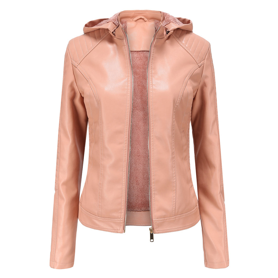 Loes | Stijlvolle suede leren jas voor vrouwen in de kleur Roze voor dames in Heritage stijl geschikt voor alle seizoenen.