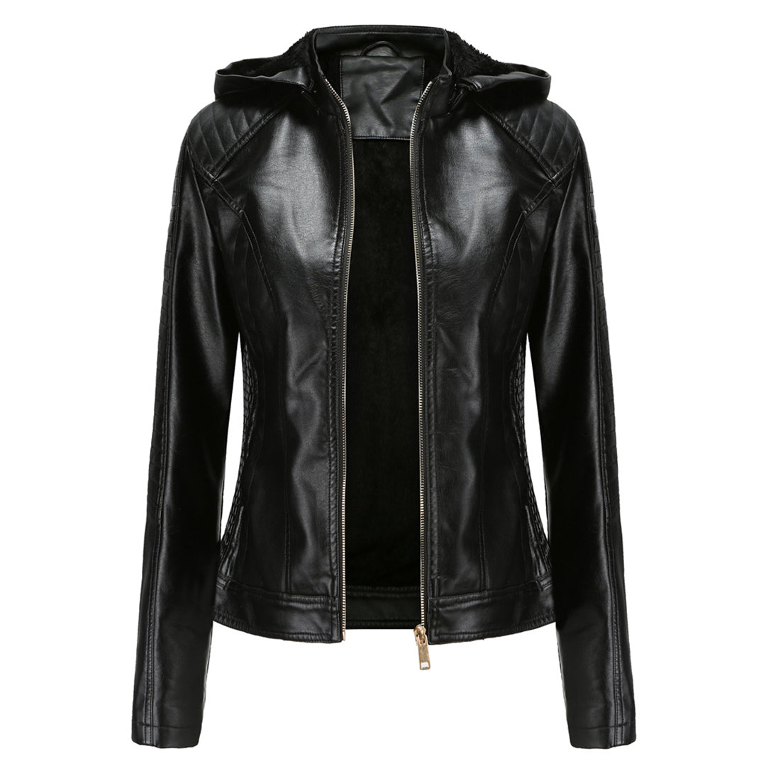 Loes | Stijlvolle suede leren jas voor vrouwen in de kleur Zwart voor dames in Heritage stijl geschikt voor alle seizoenen.