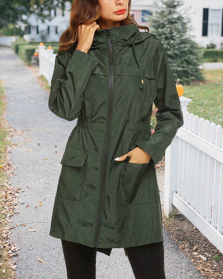 Loes | Waterdichte herfstjas in stijl in de kleur Grijs voor dames in Outdoor stijl ideaal voor de herfst.