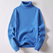 Lorenzo | Merino comfortabele wollen coltrui in de kleur Blauw voor dames in Heritage stijl ideaal voor de herfst.