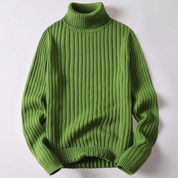 Lorenzo | Merino comfortabele wollen coltrui in de kleur Groen voor dames in Heritage stijl ideaal voor de herfst.