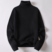 Lorenzo | Merino comfortabele wollen coltrui in de kleur Zwart voor dames in Heritage stijl ideaal voor de herfst.