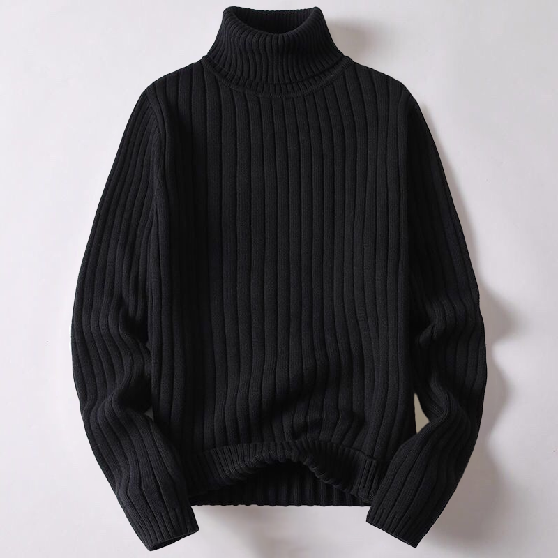 Lorenzo | Merino comfortabele wollen coltrui in de kleur Zwart voor dames in Heritage stijl ideaal voor de herfst.