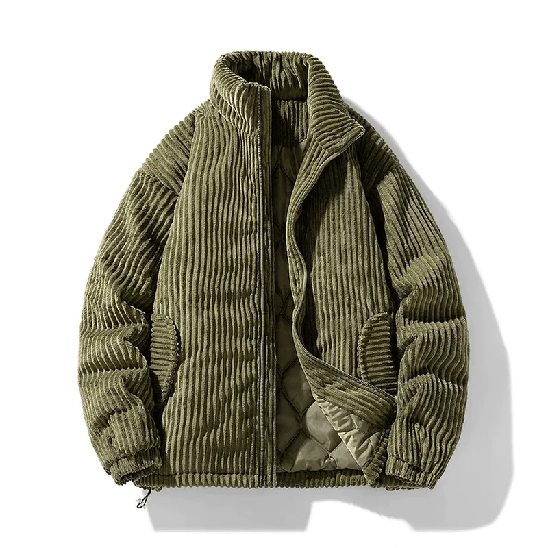 Lotte | Ribfluwelen jas met kraag voor vrouwen in de kleur Grijs voor dames in stijl ideaal voor de winter