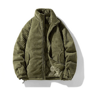 Lotte | Ribfluwelen jas met kraag voor vrouwen in de kleur Grijs voor dames in stijl ideaal voor de winter