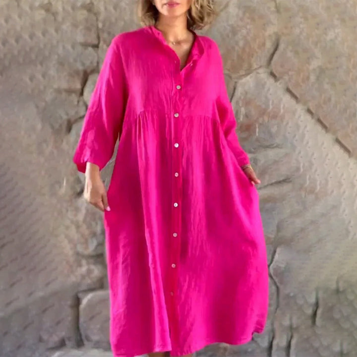 Lotte | Stijlvolle jurk met comfort in de kleur Blauw voor dames in stijl ideaal voor de lente.